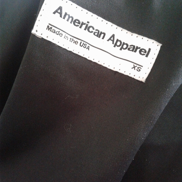 AMERICAN APPAREL Black red Bomber Baseball jacket USA made size XS unisex - Picture 7 of 7